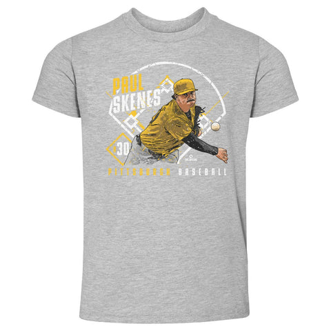 Paul Skenes T-Shirt - Kids Crewneck Cotton Short Sleeve Baseball Tee, Lightweight Kids Toddler T-Shirt - YinzerShop