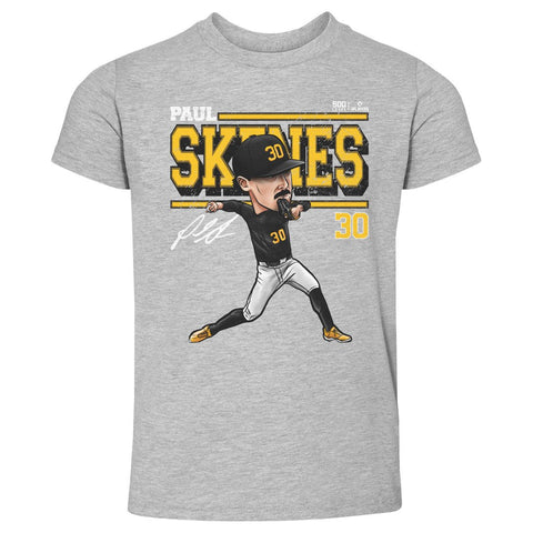 Paul Skenes T-Shirt - Kids Crewneck Short Sleeve Cotton Graphic Tee Pittsburgh Kids Toddler T-Shirt - YinzerShop