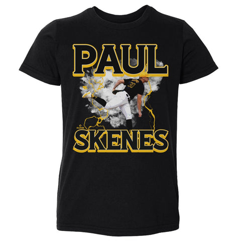 Paul Skenes T-Shirt - Kids Crewneck Tee | Lightweight Cotton Pittsburgh Lightning Apparel Kids Toddler T-Shirt - YinzerShop