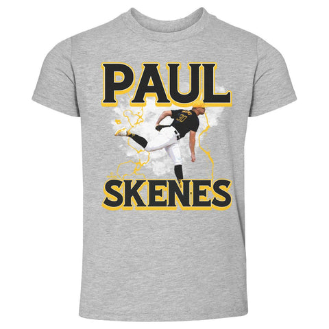 Paul Skenes T-Shirt - Kids Crewneck Tee | Lightweight Cotton Pittsburgh Lightning Apparel Kids Toddler T-Shirt - YinzerShop