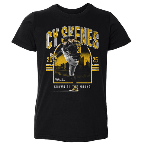 Paul Skenes T-Shirt - Kids Crewneck Tee | Pittsburgh Baseball Tee, Lightweight Cotton Short Sleeve Kids T-Shirt - YinzerShop