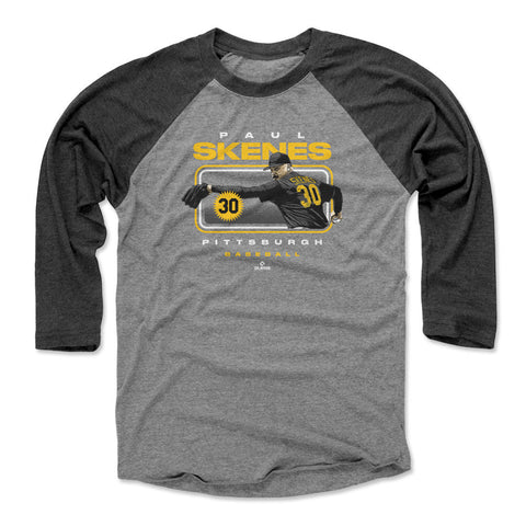 Paul Skenes T-Shirt – Lightweight Cotton Blend Raglan Sleeve Tee | Pittsburgh Fan Apparel Men's Baseball T-Shirt - YinzerShop
