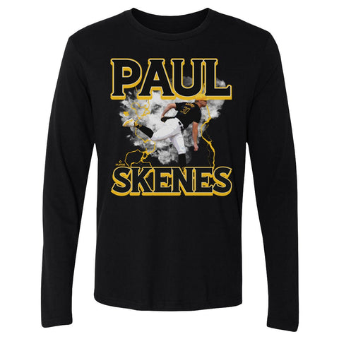 Paul Skenes T-Shirt – Lightweight Crewneck Long Sleeve Cotton Tee | Pittsburgh Lightning Shirt Men's Long Sleeve T-Shirt - YinzerShop