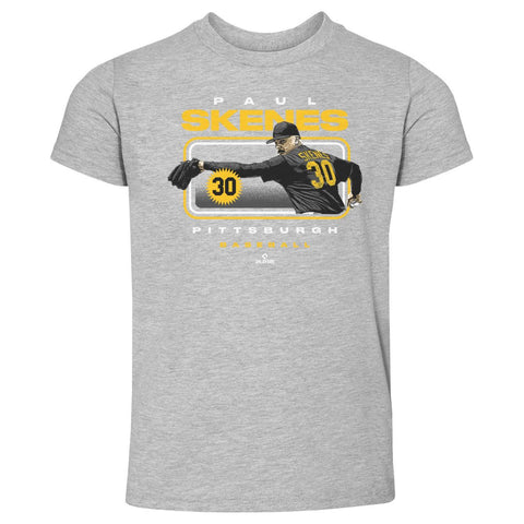 Paul Skenes T-Shirt - Lightweight Kids Crewneck Tee | Pittsburgh Sports Apparel Kids Toddler T-Shirt - YinzerShop