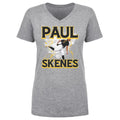 Paul Skenes T-Shirt – Lightweight V-Neck Cotton Tee | Pittsburgh Lightning Shirt Women's V-Neck T-Shirt - YinzerShop