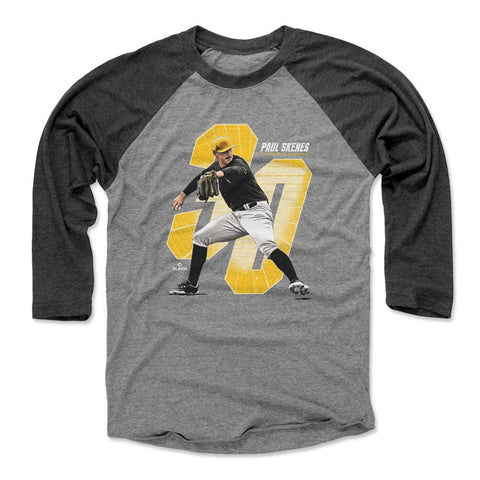 Paul Skenes T-Shirt – Men's Slim Fit Crewneck Raglan Pittsburgh Fan Shirt Men's Baseball T-Shirt - YinzerShop