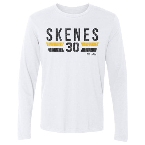 Paul Skenes T-Shirt - Pittsburgh Baseball Tee | Lightweight Cotton Crewneck Long Sleeve Men's Long Sleeve T-Shirt - YinzerShop