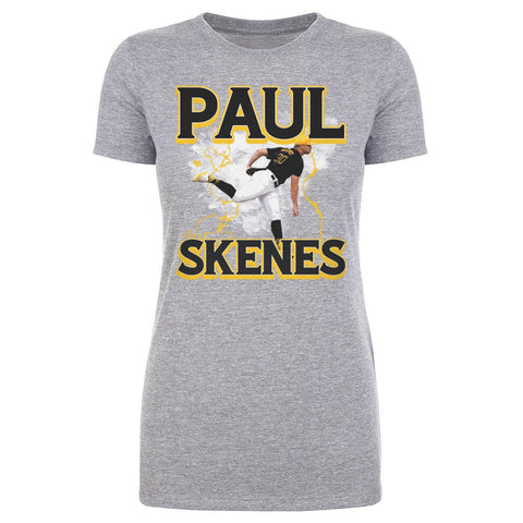 Paul Skenes T-Shirt – Pittsburgh Lightning Slim Fit Cotton Crewneck Tee Women's T-Shirt - YinzerShop