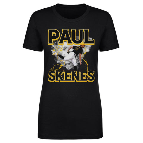 Paul Skenes T-Shirt – Pittsburgh Lightning Slim Fit Cotton Crewneck Tee Women's T-Shirt - YinzerShop