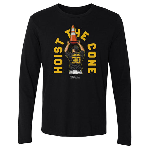 Paul Skenes T-Shirt - Pittsburgh Pirates Apparel | Lightweight Cotton Crewneck Long Sleeve Tee Men's Long Sleeve T-Shirt - YinzerShop