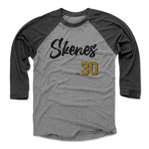 Paul Skenes T-shirt - Pittsburgh Raglan Sleeve Tee | Men Slim Fit & Women Regular Men's Baseball T-Shirt - YinzerShop
