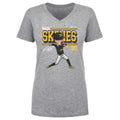 Paul Skenes T-shirt – Pittsburgh V-Neck Cotton Tee | Lightweight Cartoon Graphic Women's V-Neck T-Shirt - YinzerShop