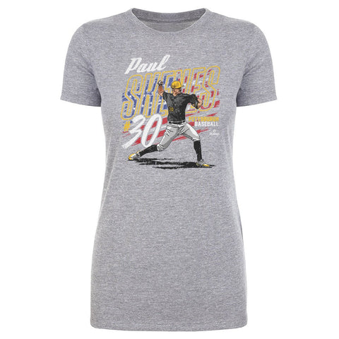 Paul Skenes T-Shirt - Slim Fit Cotton Crewneck Tee | Lightweight American Flag Shirt Women's T-Shirt - YinzerShop