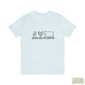 Peace Love Pittsburgh T-Shirt Jersey Short Sleeve Tee T-Shirt Printify Heather Ice Blue S 