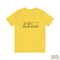 Peace Love Pittsburgh T-Shirt Jersey Short Sleeve Tee T-Shirt Printify Yellow L 