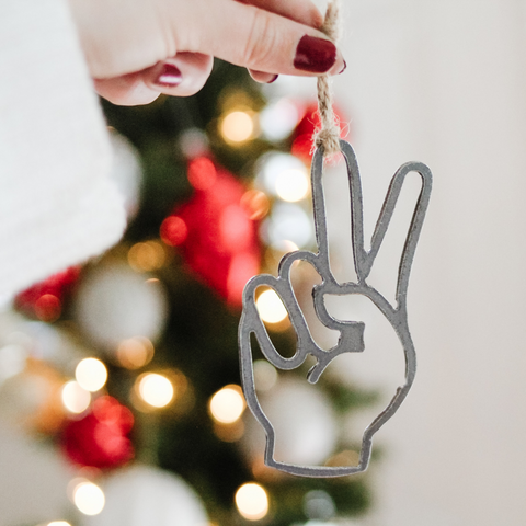 Peace Sign Ornament