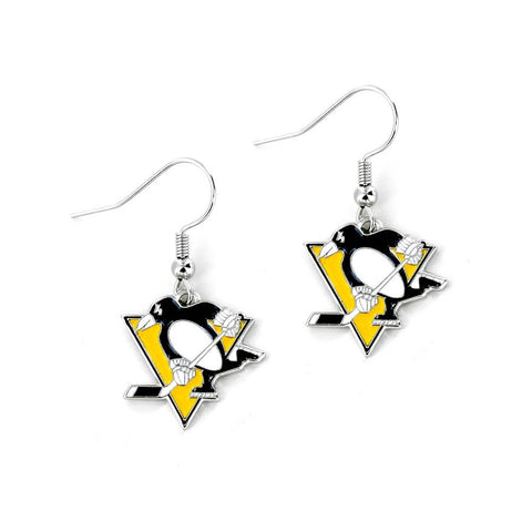 Penguins Dangle Earrings – Official NHL Merchandise | Lightweight Sports Team Earrings Earrings - YinzerShop