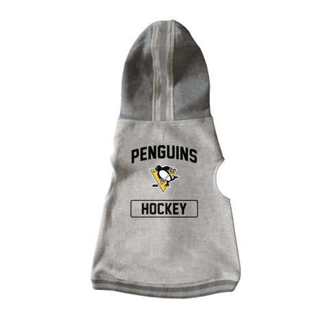 Penguins Pet Hoodie - Officially Licensed Hooded Dog Sweatshirt With Soft Fleece Pet Hooded Crewneck - YinzerShop