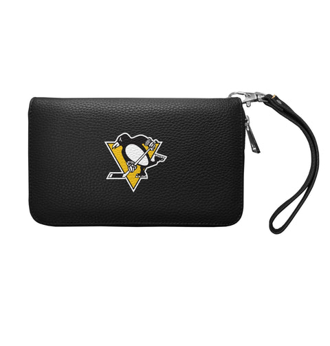 Penguins Zip Organizer - Officially Licensed Pittsburgh Sports Wallet With Wrist Strap Wallet - YinzerShop