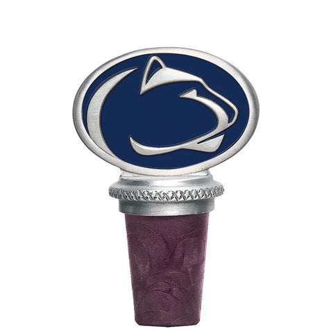 Penn State Bottle Stopper – Solid Pewter Cork with Bottle Neck Ring, USA Made Bottle Stopper - YinzerShop