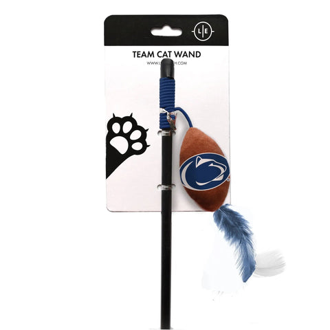 Penn State Cat Wand – Interactive Cat Toy with Feather Teaser & Plush Ball Pet Toy - YinzerShop