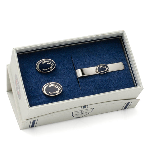 Penn State Cufflinks Set – Official NCAA University Tie Bar & Alumni Gift Tie Clip Gift Set - YinzerShop