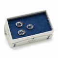 Penn State Cufflinks – Silver Tone Nittany Lion Accessories & Enamel Lapel Pin Gift Set Gift Set - YinzerShop