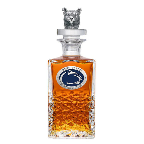 Penn State Decanter - 25 Ounce Glass With 3D Topper | Heritage Pewter Gifts Heritage Decanter 3D Top - YinzerShop