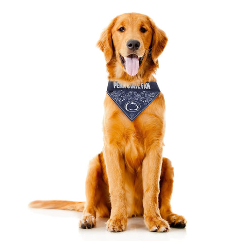 Penn State Dog Bandana – Licensed Double-Sided Pet Bandana With Paisley Design Pet Bandana - YinzerShop
