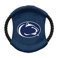 Penn State Flying Disc - Durable Dog Frisbee Toy With Rope Edge & Team Logo Pet Toy - YinzerShop
