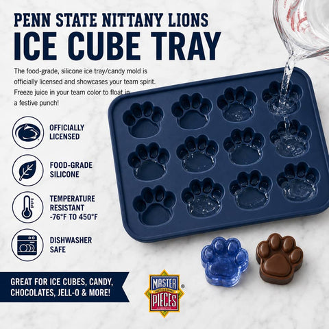 Penn State Ice Cube Tray - Silicone Team Logo Mold for Mini Frozen Juice Cubes Fan Pans - YinzerShop