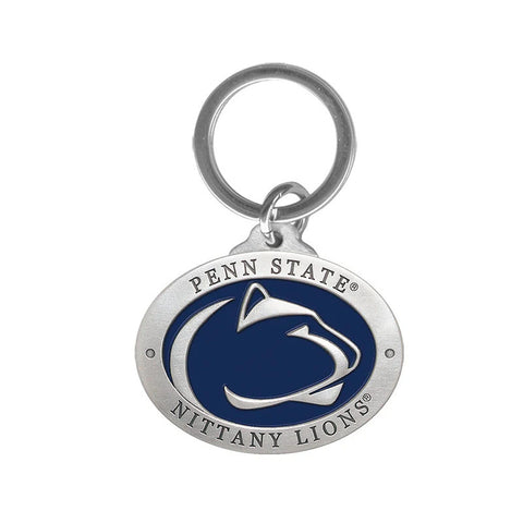 Penn State Keychain – Solid Pewter Gift with Flat Polished Split Ring Key Chain - YinzerShop