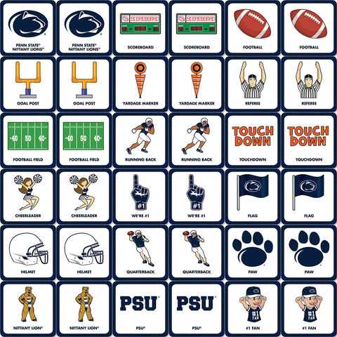 Penn State Matching Game – Licensed NCAA Sports Cards Memory Matching Game Card Games - YinzerShop
