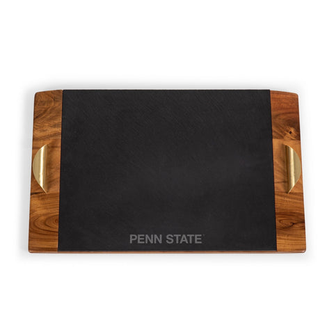 Penn State Nittany Lions Acacia Wood Serving Tray – Slate Board, Satin Brass Handles Licensed - YinzerShop