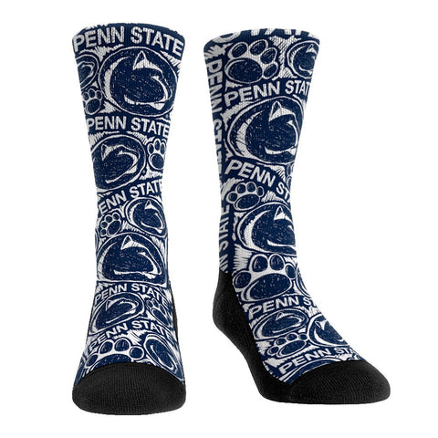 Penn State Nittany Lions - Logo Sketch Socks - YinzerShop