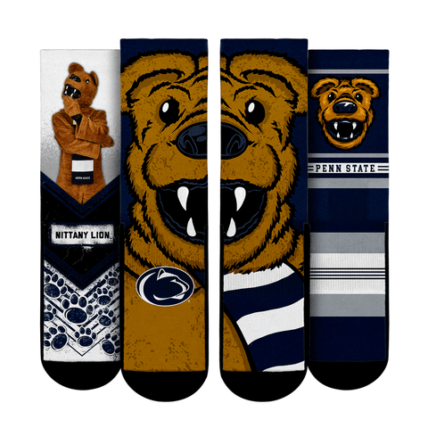 Penn State Nittany Lions - Mascot 3-Pack Socks - YinzerShop