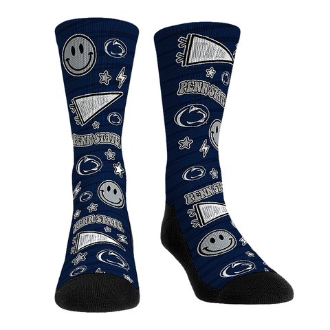 Penn State Nittany Lions - Smiley Stickers Socks - YinzerShop