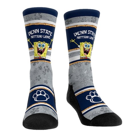 Penn State Nittany Lions - SpongeBob SquarePants Tiki Stripe Socks - YinzerShop