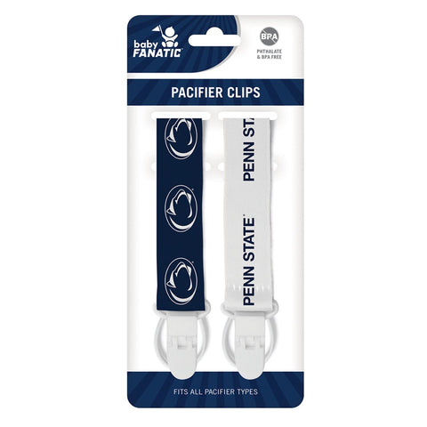 Penn State Pacifier Clip - Official NCAA Licensed Nittany Lions Baby Gear 2-Pack Pacifiers & Clips - YinzerShop
