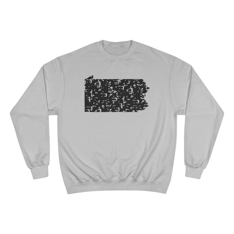 Pennsylvania Grunge - Champion Sweatshirt Sweatshirt - YinzerShop