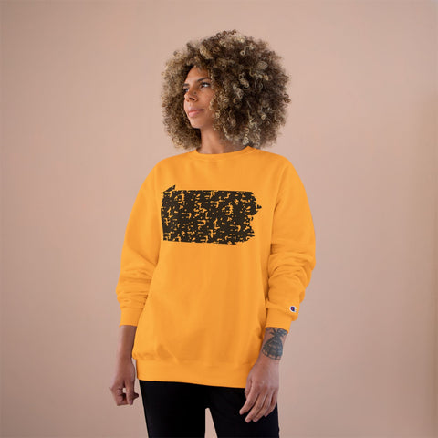 Pennsylvania Grunge - Champion Sweatshirt Sweatshirt - YinzerShop