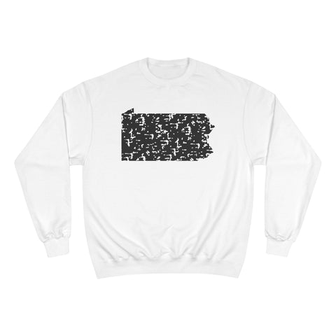 Pennsylvania Grunge - Champion Sweatshirt Sweatshirt - YinzerShop
