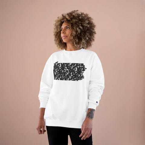 Pennsylvania Grunge - Champion Sweatshirt Sweatshirt - YinzerShop