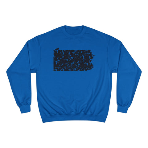 Pennsylvania Grunge - Champion Sweatshirt Sweatshirt - YinzerShop