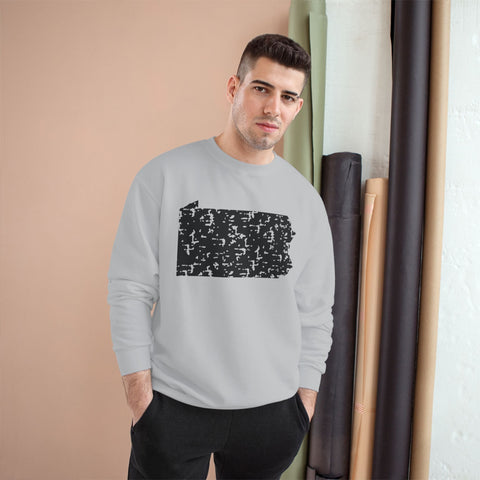 Pennsylvania Grunge - Champion Sweatshirt Sweatshirt - YinzerShop