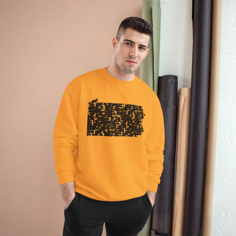 Pennsylvania Grunge - Champion Sweatshirt Sweatshirt - YinzerShop