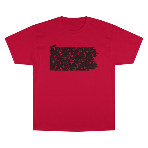 Pennsylvania Grunge - Champion T-Shirt T-Shirt - YinzerShop