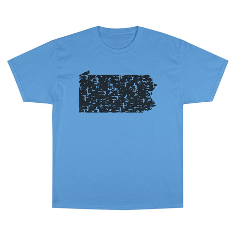 Pennsylvania Grunge - Champion T-Shirt T-Shirt - YinzerShop