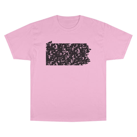 Pennsylvania Grunge - Champion T-Shirt T-Shirt - YinzerShop
