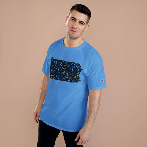 Pennsylvania Grunge - Champion T-Shirt T-Shirt - YinzerShop